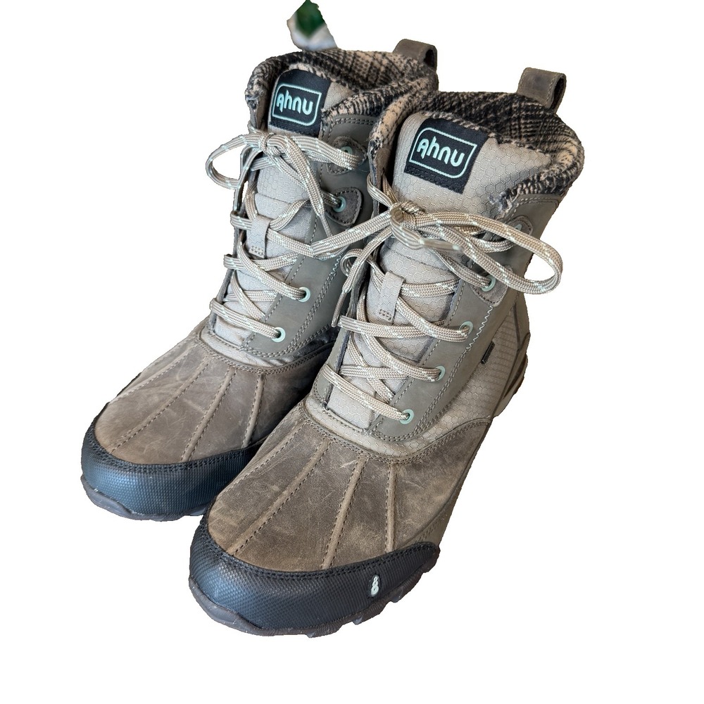 Ahnu Momentum Waterproof Thinsulate Womens 9.5 Lace Up Hiking Rain Boot Vibram